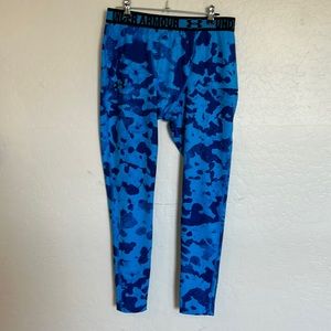 Blue Under Armor Compression Pants Size Large